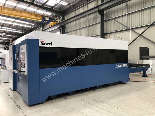 In stock. Ready for immediate sale. Yawei HLE-1530 2kW fiber laser. Machines across the country.