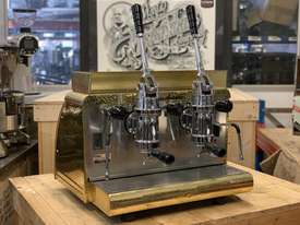 VICTORIA ARDUINO ATHENA LEVA 2 GROUP GOLD ESPRESSO COFFEE MACHINE - picture0' - Click to enlarge