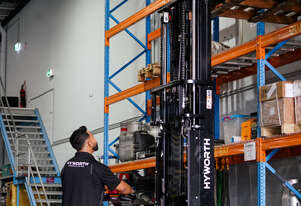 Hyworth 1.4T Walkie Reach Stacker: Exclusive Distributor, the Ideal Warehouse Machine!