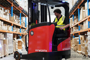 Hyworth 1.6T Ride On Reach Truck from $33 per day!