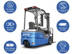 BYD ECB18 – 3 wheels Lithium Counterbalance Forklift - picture0' - Click to enlarge
