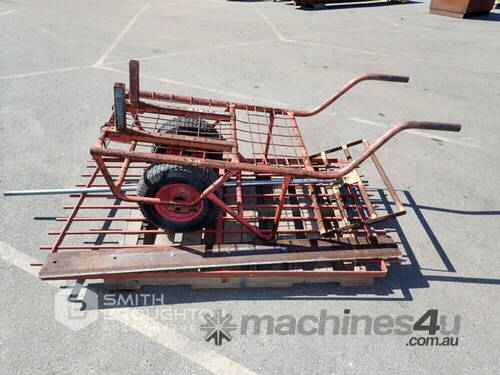 PALLET COMPRISNG OF BRICK BARROW, SAND LEVELLER & GATE