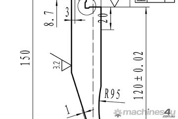Knife Top Punch - 120mm - Pressbrake Tooling 35 Knife Top Punch - 120mm - Pressbrake Tooling 35