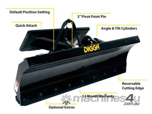 caption Digga Hydraulic Angle Dozer Blade