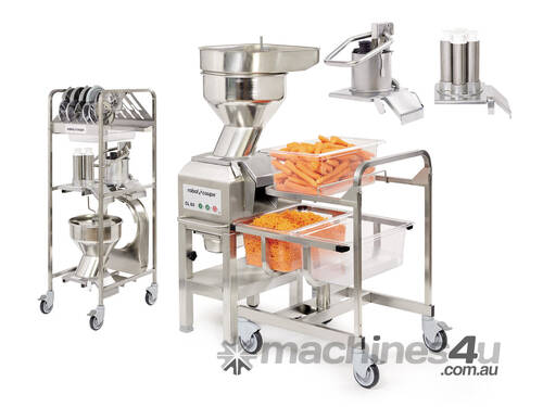 Robot Coupe CL60 - Vegetable Preparation Workstation includes trolley, 3 heads and 16 discs