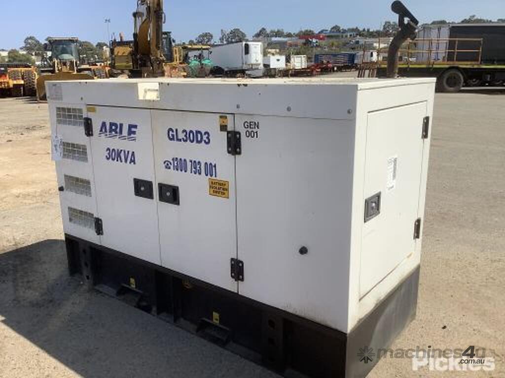 Buy Used ABLE Generator Model GL30D3 4Cylinder Diesel 1500Rpm 30Kva