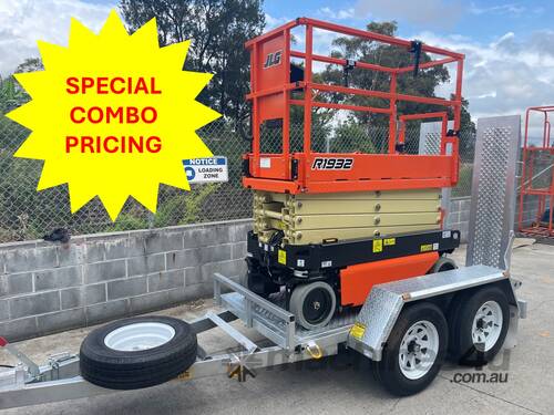 19ft JLG Scissor Lift and Trailer