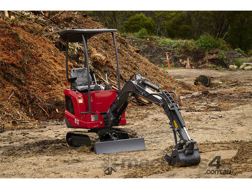 caption UHI E12 Electric Excavator with Swing Boom, 1100kg Operation Weight