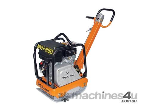 caption Mikasa MVH-R60 Reversible Plate Compactor, High Compaction Capacity & Superior Travel Speeds!