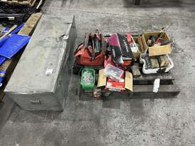 Steel Tool Crate and Pallet with Assorted Contents - picture1' - Click to enlarge