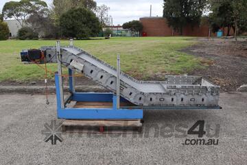 Incline Conveyor with Cleated Plastic Modular Belt - 2.565m Long - DYNACON