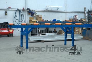 Heavy-Duty Idle Roller Table: 3m x 400mm - use with Metal Band saws