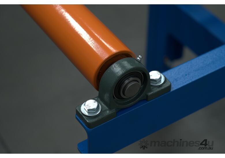 caption Heavy-Duty Idle Roller Table: 3m x 400mm - use with Metal Band saws