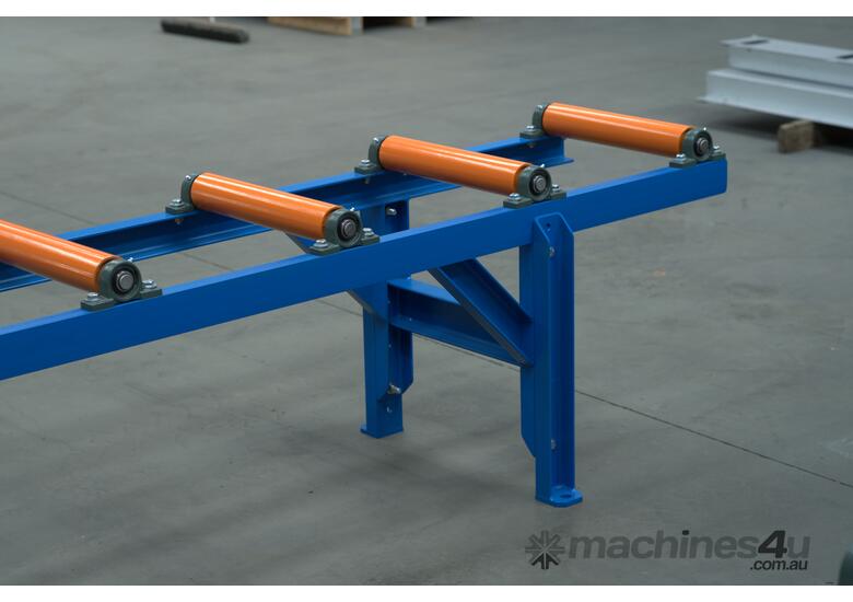 caption Heavy-Duty Idle Roller Table: 3m x 400mm - use with Metal Band saws