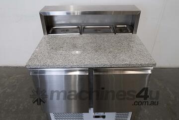 FED-X Two Door Salad Prep Fridge with Marble Top - XGNS900E