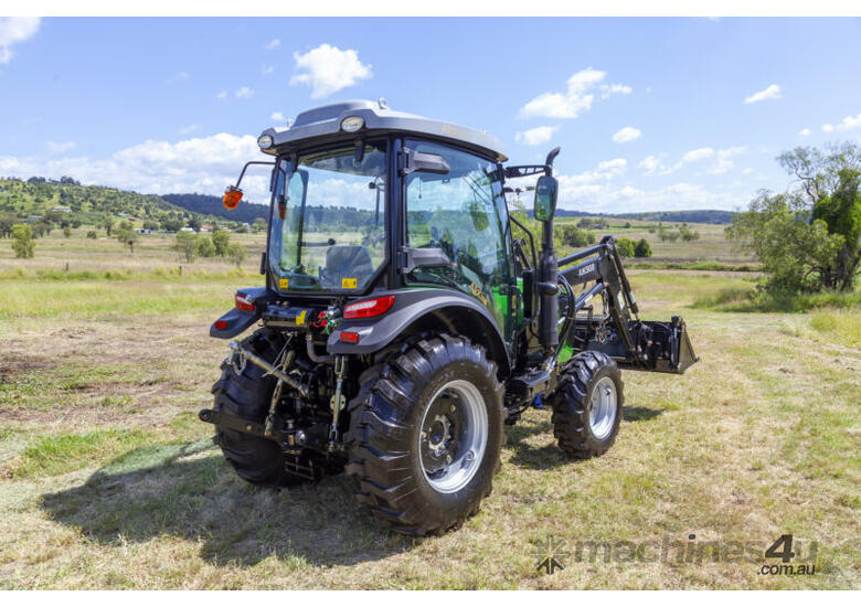 caption AgKing - 60HP Tractor A/C Cabin 4WD AK604 with FEL & 4in1 bucket and 5ft Slasher