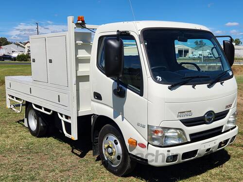 Hino 300 Series 616 Automatic 4x2 Traytop Service Body Truck. Ex Council.
