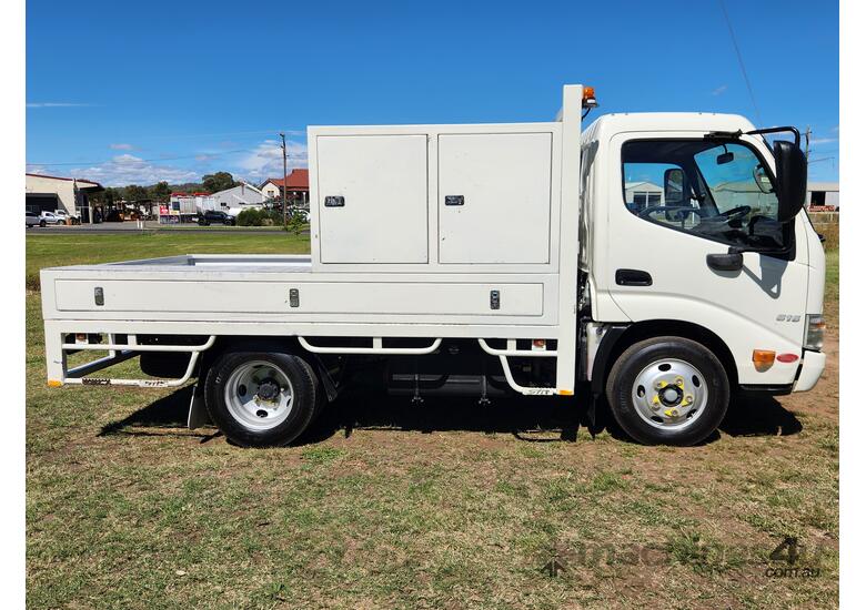 Hino 300 Series 616 Automatic 4x2 Traytop Service Body Truck. Ex Council.