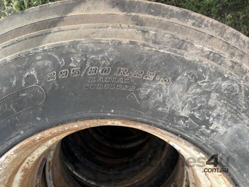 caption Qty 4 x Truck Tyres & Rims