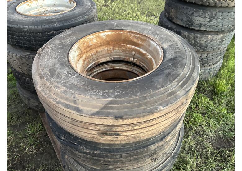 caption Qty 4 x Truck Tyres & Rims