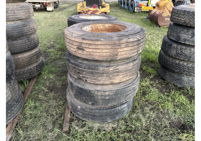 caption Qty 4 x Truck Tyres & Rims