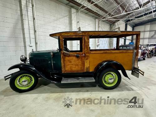 caption circa 1930 Ford Woody Wagon