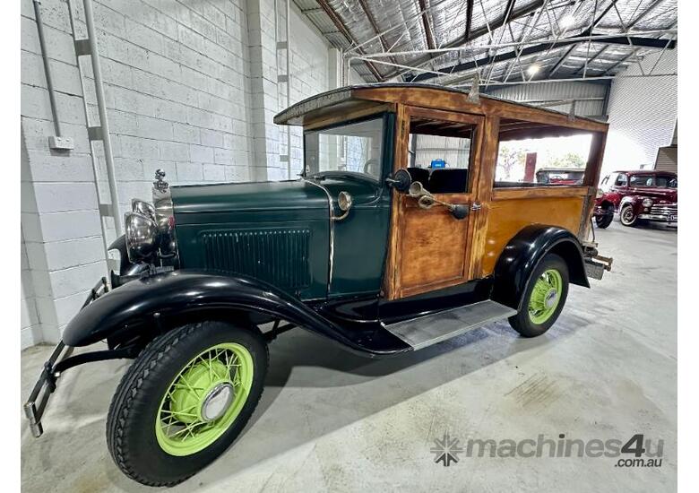 caption circa 1930 Ford Woody Wagon