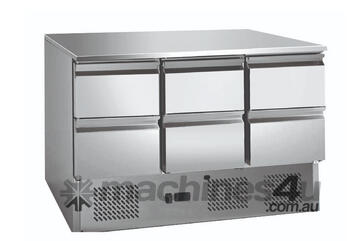6 Drawers S/S Compact Workbench Fridge Gns1300 6D