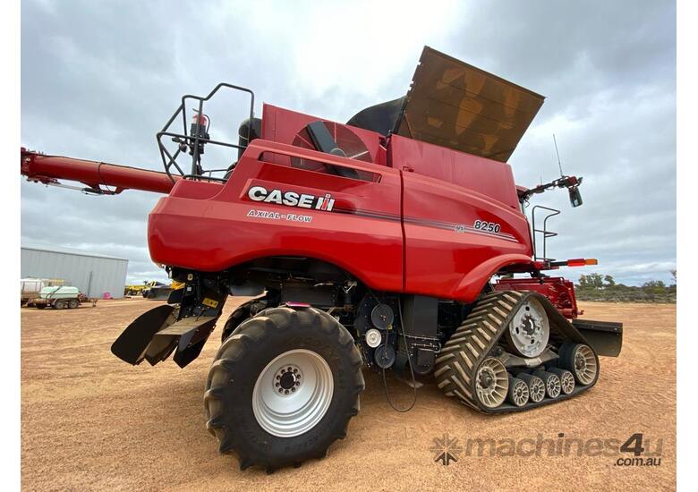 caption 2021 CASE IH 8250 AFS CONNECT HARVESTER ON TRACKS
