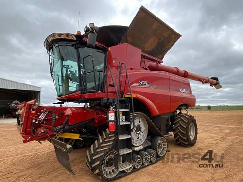 caption 2021 CASE IH 8250 AFS CONNECT HARVESTER ON TRACKS