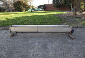 Stainless Steel Auger Screw Conveyor Dewater Dewatering - 3.2m Long Screw