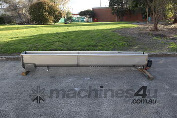 Stainless Steel Auger Screw Conveyor Dewater Dewatering - 3.2m Long Screw