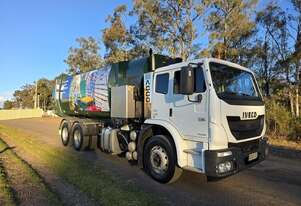 2017 Iveco Acco 2350G, Bucher side-loader, low kms, 10 months rego
