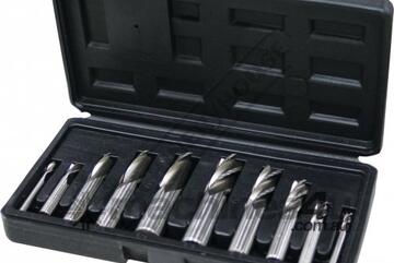 Imperial HSS Slot Drill & End Mill Set - 10 Piece 1/4