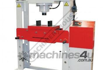 HP-100T Industrial Motorised Hydraulic Press - 100 Tonne Welded Steel Frame Construction Includes He