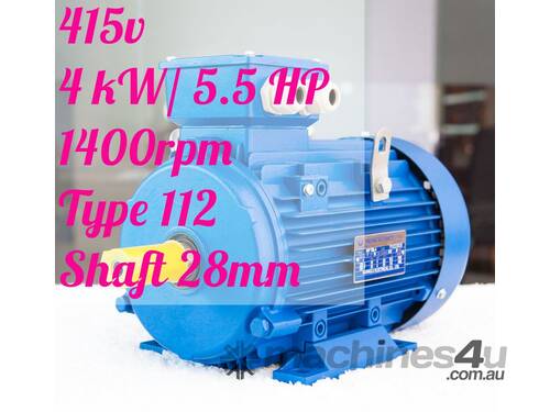 4kw/5.5HP 1400rpm shaft 28mm  motor Three-phase