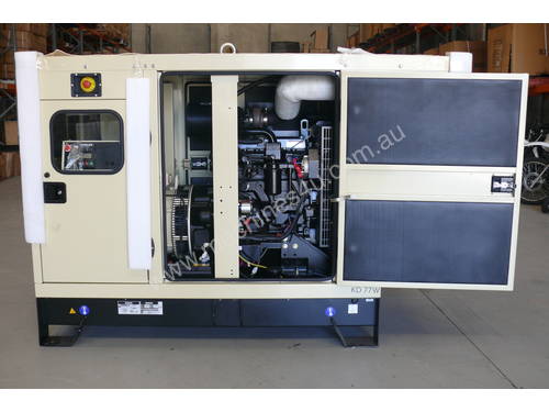 Kohler KD77IV 77kVA  Diesel Generator Enclosed Cabinet John Deere Powered