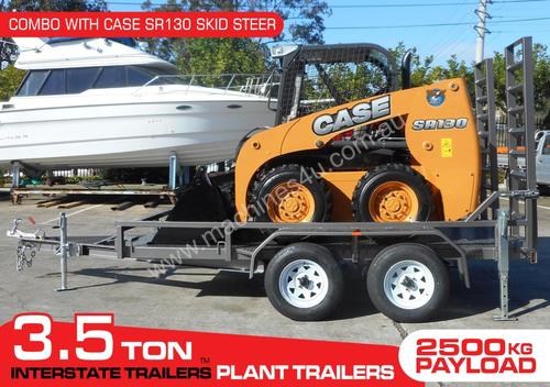3.5 T Plant Trailer + CASE SR130 SKID STEER LOADER