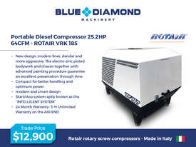 Portable Diesel ROTAIR Screw Compressor 64 CFM-893 - picture1' - Click to enlarge