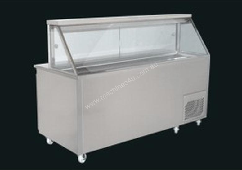 caption Woodson Straight Glass Sandwich Preparation Fridge