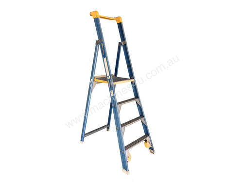 Bailey Fibreglass & Aluminum Step Ladder 2.4 Meter Double Sided Industrial 150kg SWL