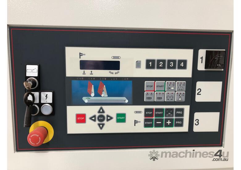 caption SCM 1350mm Automatic Wide Belt Sander & Dust Extractor