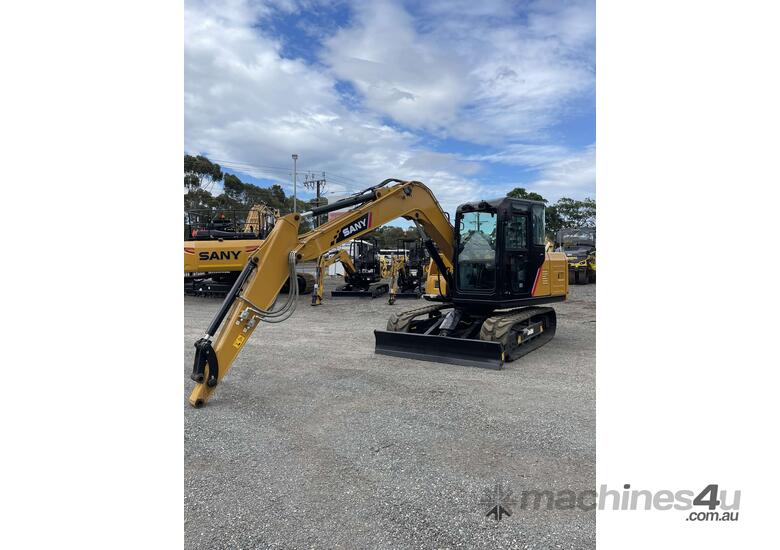 caption 7T SANY Excavator SY75C - Fast, Efficient, Suitable for Demanding Job Sites