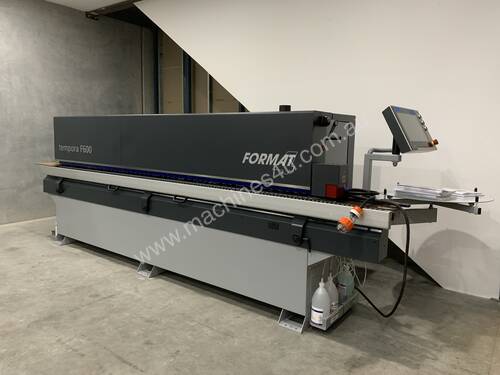 caption Tempora High-End Edgebander With Corner Rounding and Premilling with CNC Aggregate control