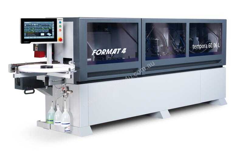 caption Tempora High-End Edgebander With Corner Rounding and Premilling with CNC Aggregate control