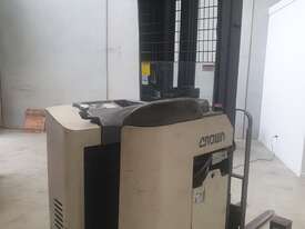 Crown 1.6T Stand In Reach Truck with brand new batteries - picture0' - Click to enlarge