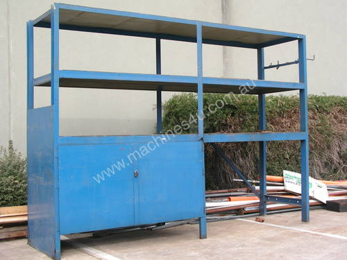 LARGE PROFESSIONALLY MADE STEEL RACK& CABINET UNIT