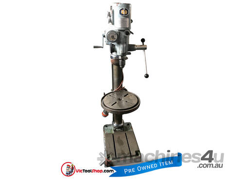 H5 Geared Head Pedestal Drill, 125-2880 RPM Spindle Speed Model H5-3C, 3 Phase Plug - Used Item