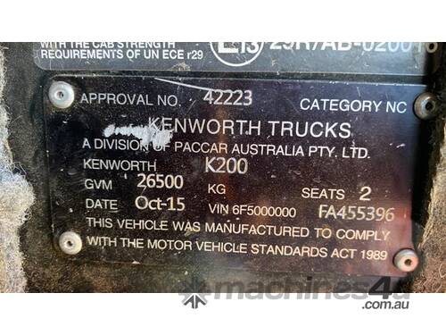 Kenworth K200 Prime Mover