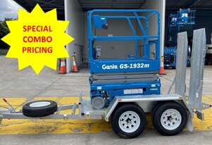 19ft Genie Micro Scissor lift trailer package with Galvanized Trailer